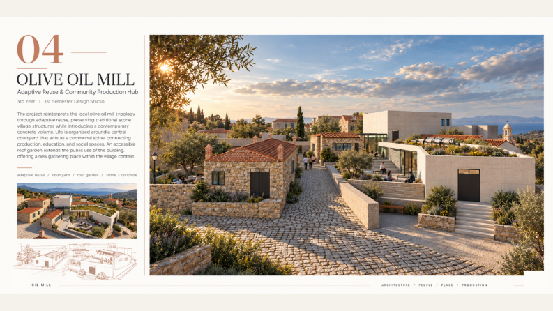 Olive Oil Mill – Yeniden İşlevlendirme Projesi