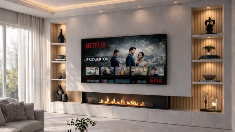 Modern TV Ünitesi ve Salon 3D Render Tasarımı