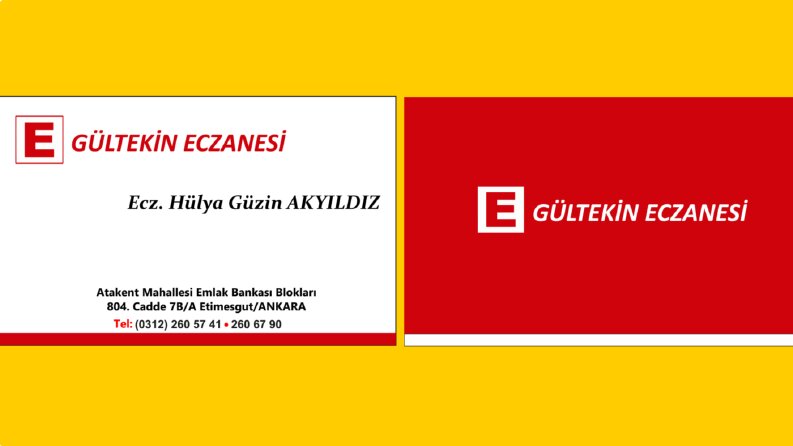 Gültekin Eczanesi Kartvizit Tasarımı