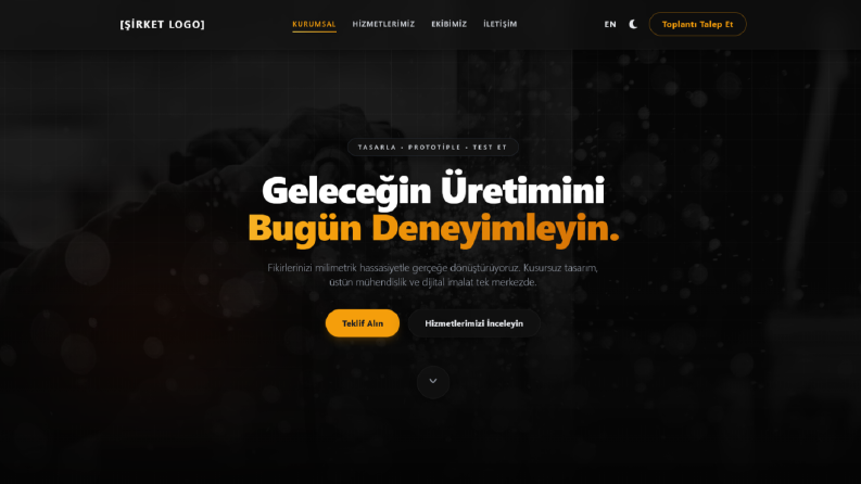 Modern Kurumsal Web Sitesi ve UI Tasarımı