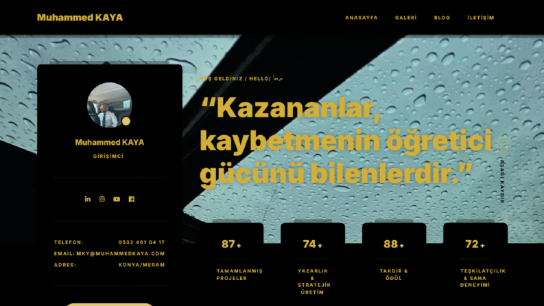 Bireysel Web Sitesi