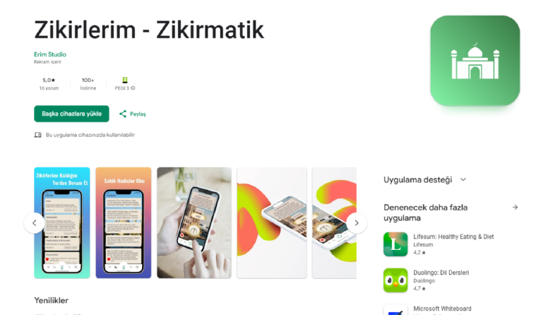 Zikirlerim Mobil App