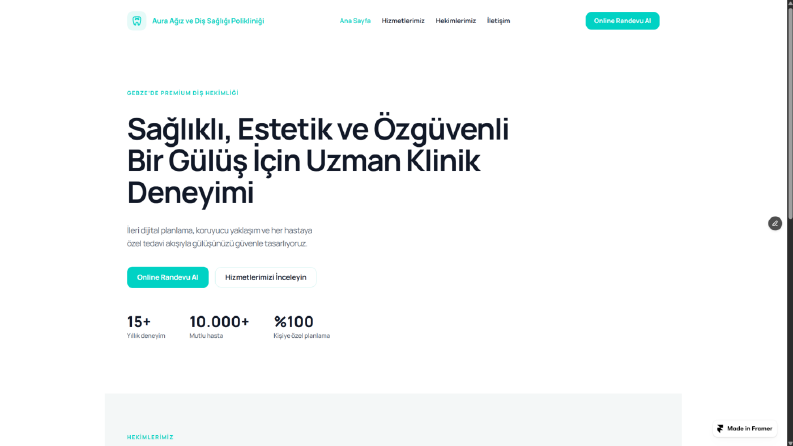 Dental Klinik - Mobil Uyumlu & Hızlı Web Tasarımı