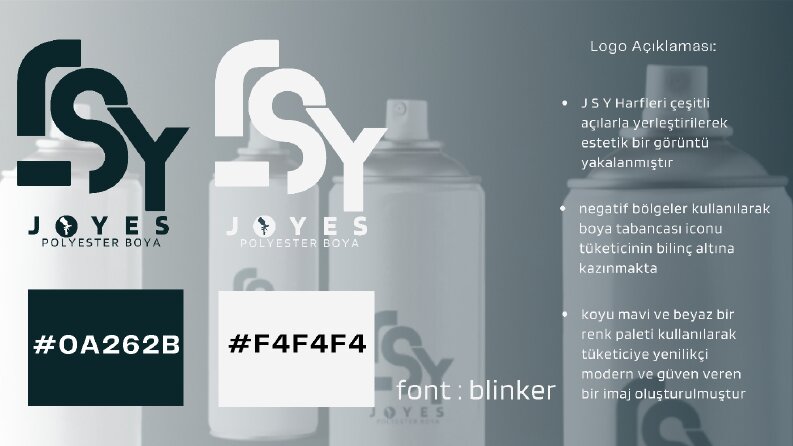 Joyes Polyester Boya Logo Çalışması