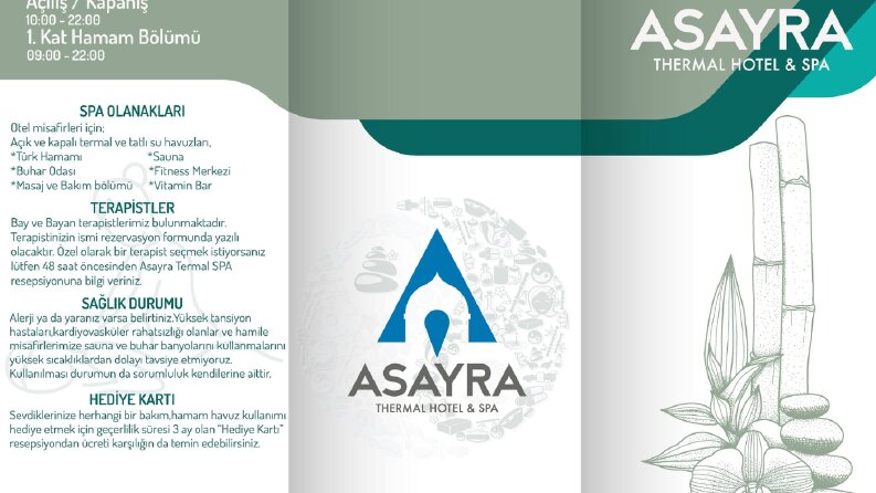 Asayra Termal SPA Trifold Broşür Tasarımı