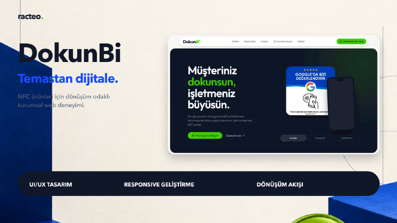 NFC Ürün Markası İçin Kurumsal Web Sitesi Tasarımı 