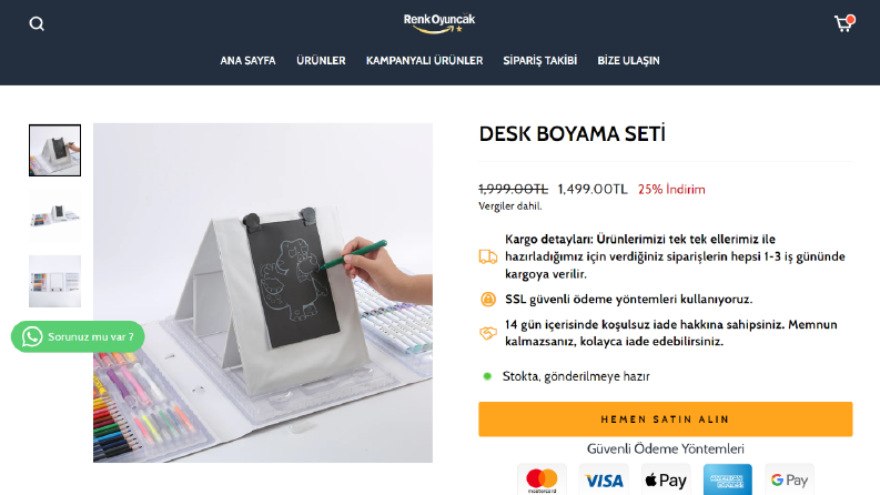 Renk Oyuncak Online Store