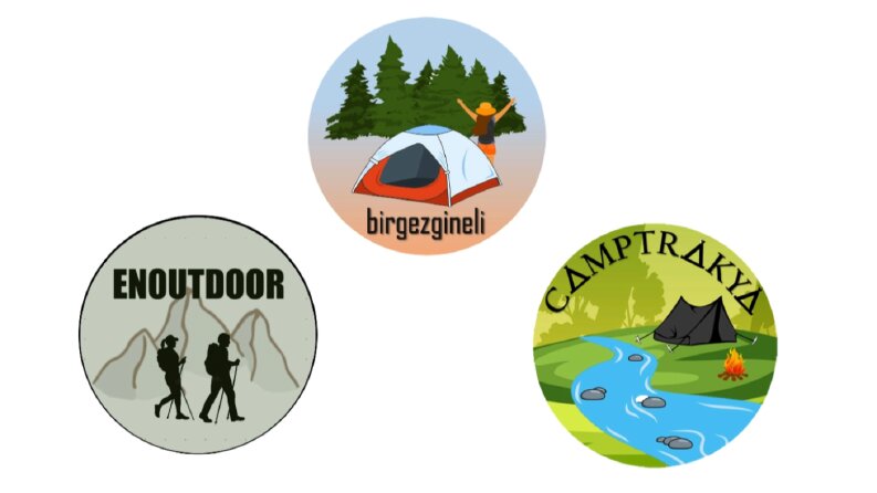 Sosyal medya hesapları için logo tasarımları