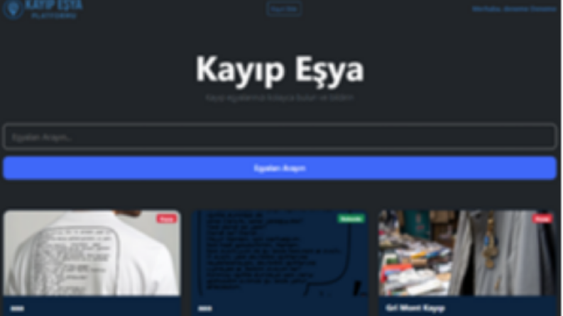 Kayıp Eşya Platformu – Yapay Zekâ Destekli Web Uygulaması  