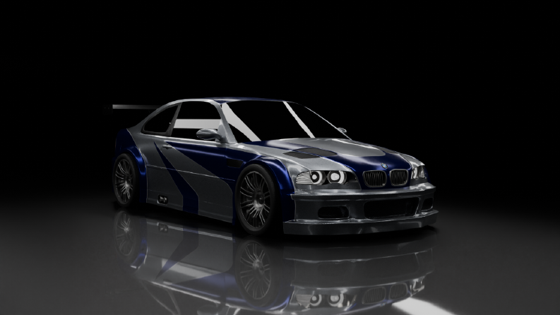 Blender üzerinden tasarladığım BMW M3 GTR araba modelim.