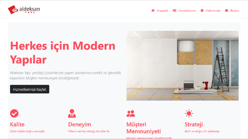 Aldeskan - Kurumsal Web Sitesi Yapımı