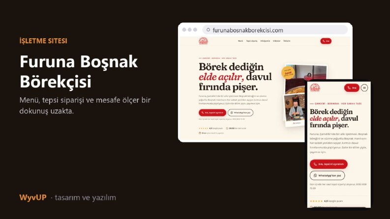 Furuna Boşnak Börekçisi - Sipariş Odaklı İşletme Sitesi
