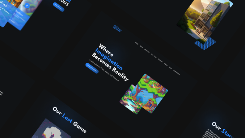 Oyun stüdyosunu tanıtan web sitesi 