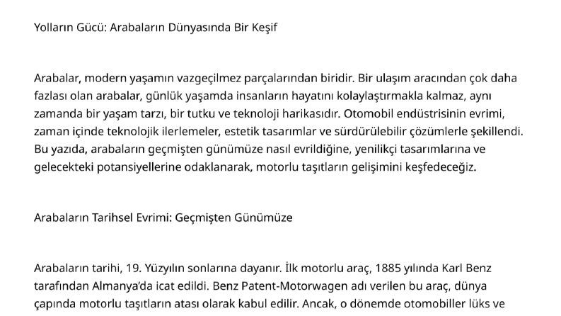 Yolların Gücü: Arabaların Dünyasında Bir Keşif