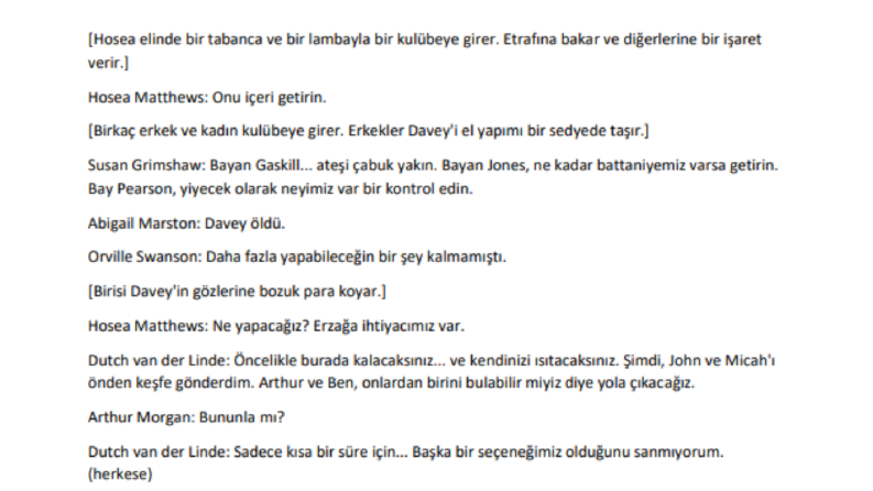 Oyun Senaryosu Çevirisi (İngilizce- Türkçe)