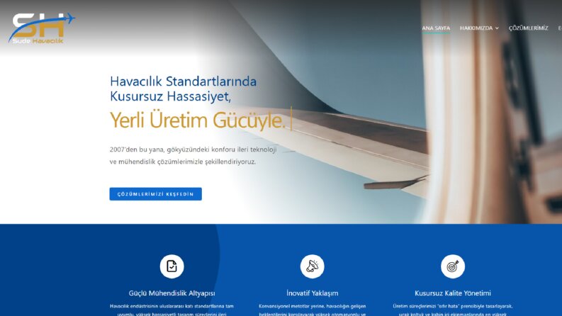 Sude Havacılık - Wordpress Websitesi
