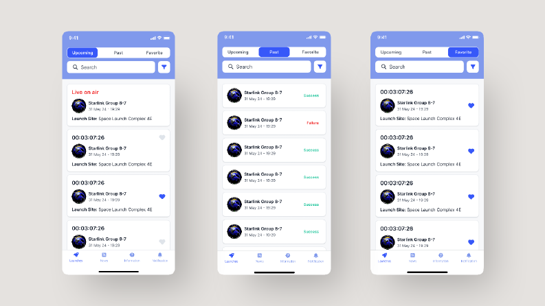 Uzay Roket Takip Uygulaması — Mobil Tasarım