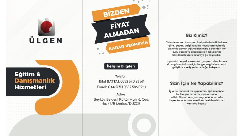 Ülgen Danışmanlık - Broşür Tasarımı