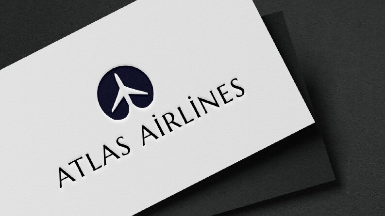Atlas Airlines konsept logo tasarımı.