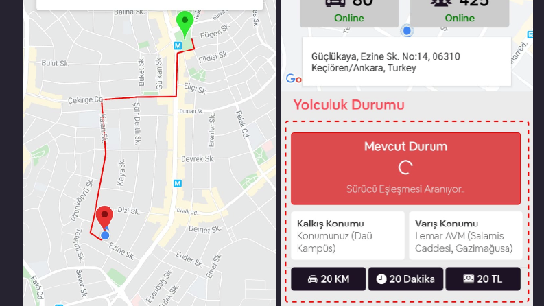 Paylaşımlı Araç Yolculuğu