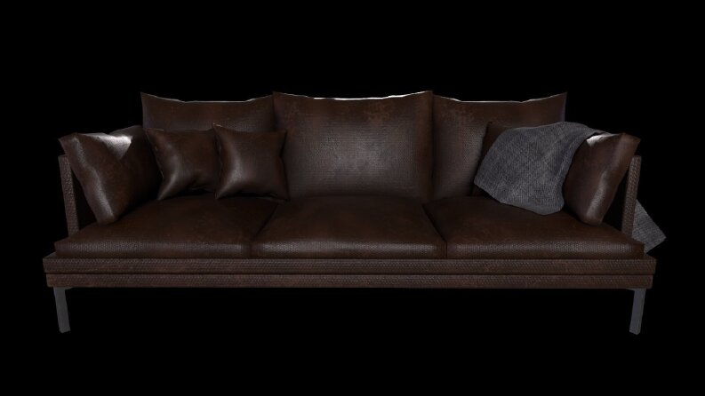 Couch Game Ready - Low Poly 3D Model