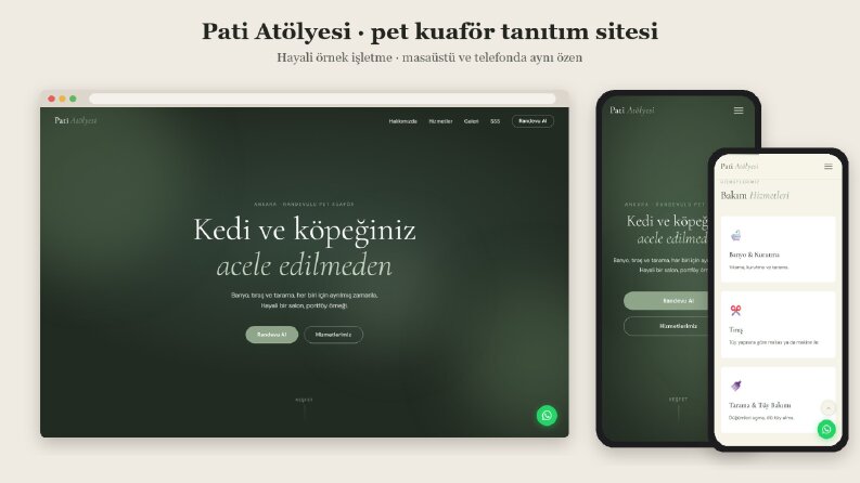 Pet Kuaför Tanıtım Sitesi - Örnek Çalışma