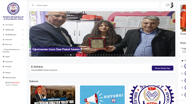 Sefaköy Belediyesi Esnaf Odası Resmi Web Sayfaı
