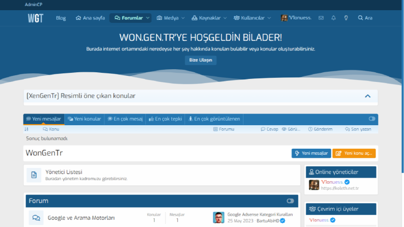 WON.GEN.TR - Webmaster Forum