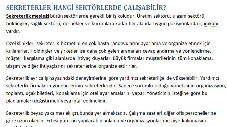 Hizmet Sektörü Makale Örneği