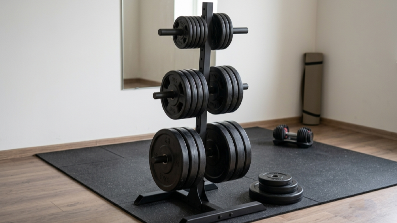 Ev Tipi Fitness Alanları İçin Ağırlık Plakası Standı