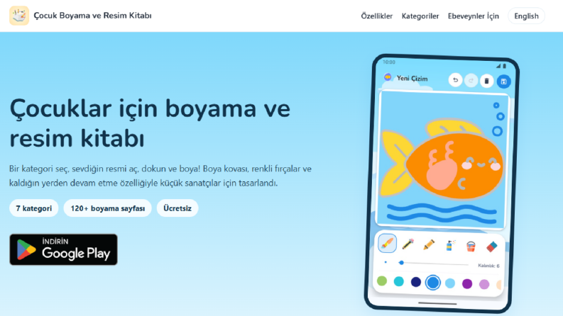 Landing Page – Mobil Uygulama Tanıtım Sayfası