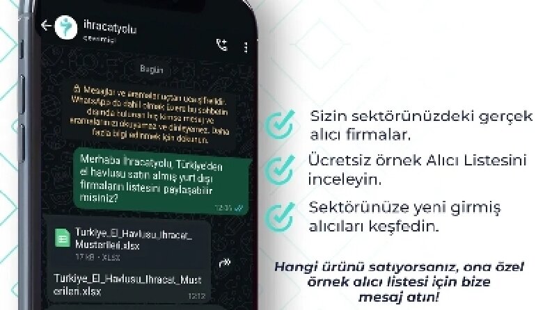 İhracat verilerine ulaşarak ihracat müşteri listesi hazırlayabilirim