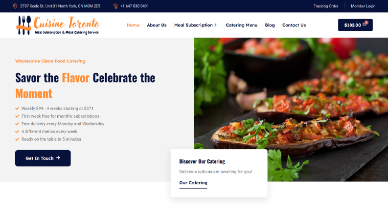 Cuisinetoronto Catering Websites