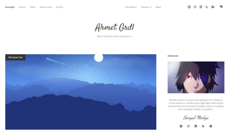 Kişisel Wordpress Blog Sitem 