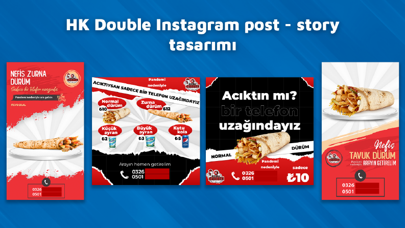 HK Double Instagram story-post tasarımı
