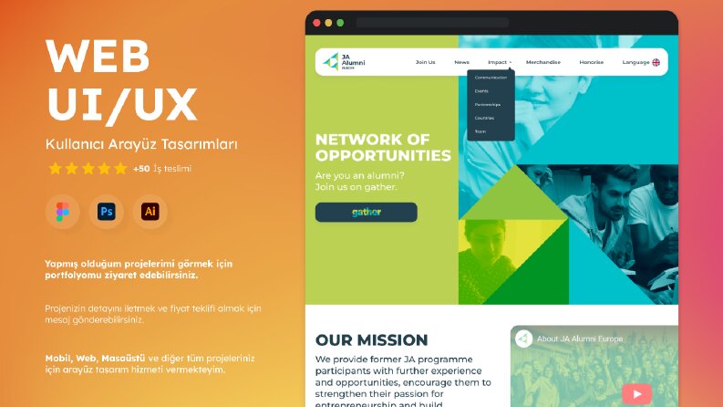 Ja Alumni - Web UI/UX Çalışması