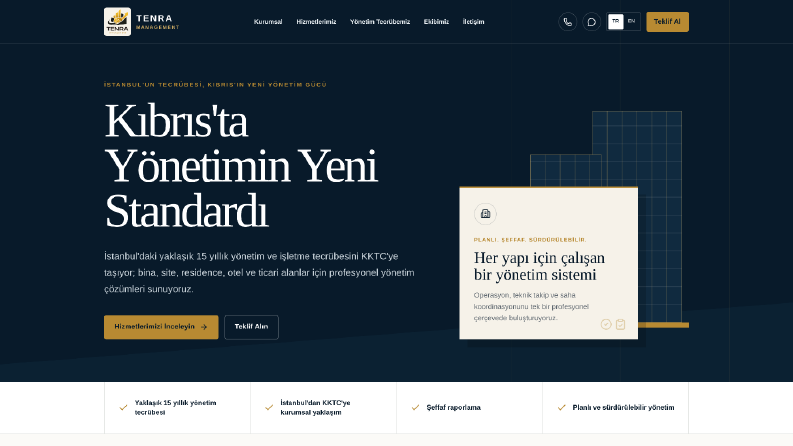 Site & Tesis Yönetimi Kurumsal Web Sitesi