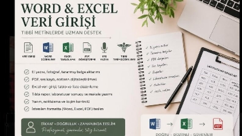 Word, Excel veri girişi/Tıbbi veri girişi