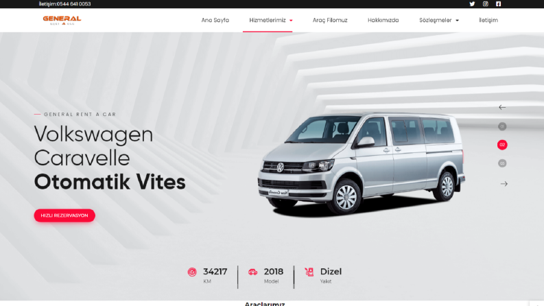 Rent A Car Web Sitesi Yapımı