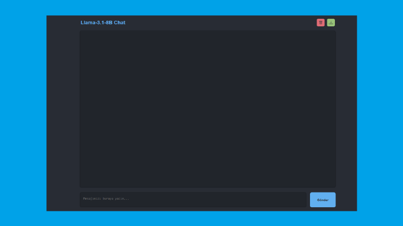 Llama web arayüzü