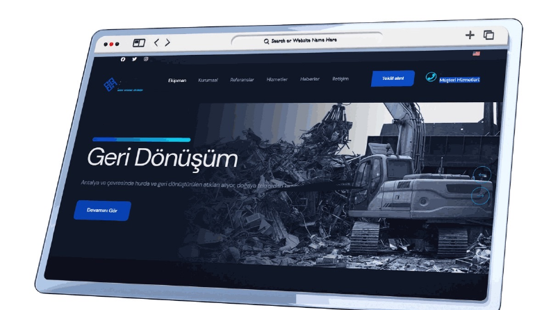 Hafriyat, Geri Dönüşüm firması için kurumsal site çalışmamız