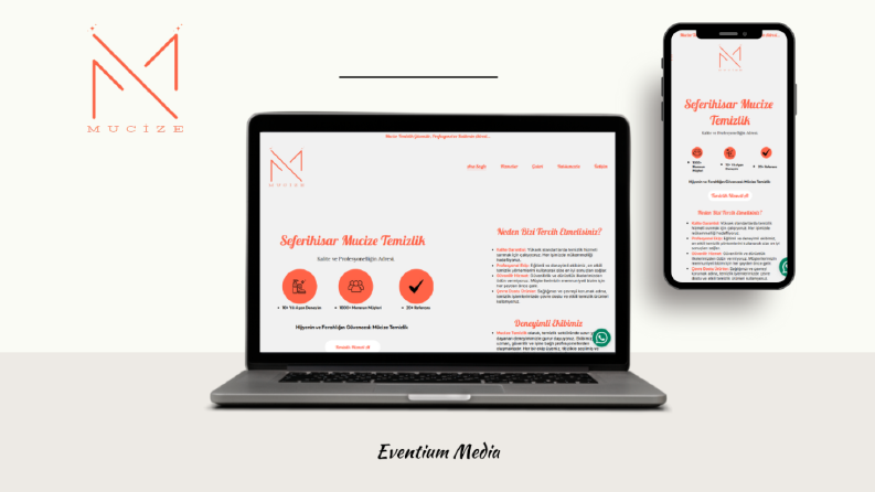 Mucize Temizlik için Web Sitesi Hazırladım