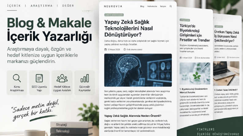 Blog & Makale İçerik Yazarlığı