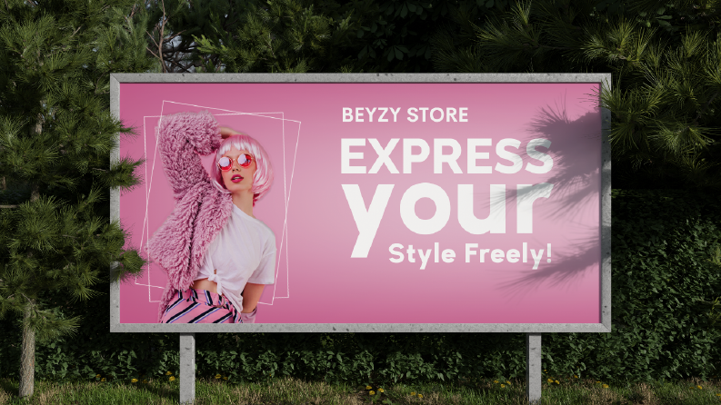 Markanızı estetik ve modern anlatan banner tasarımı (Beyz St