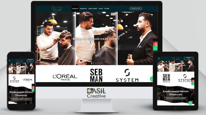 www.ibrahimdoganhairartist.com.tr  Anahtar Teslim Web Sitesi