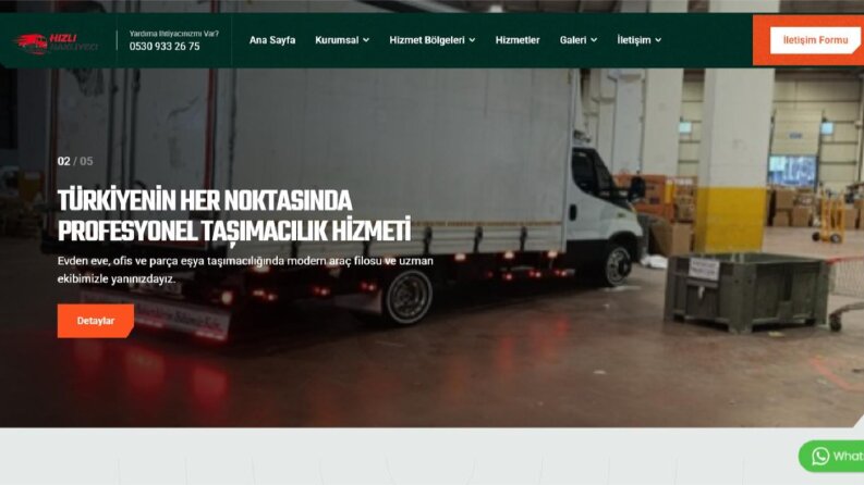 Nakliyat Firması Kurumsal Web Sitesi ve Teklif Formu