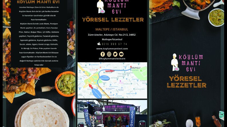 Köylüm Mantı Evi Cafe Menü