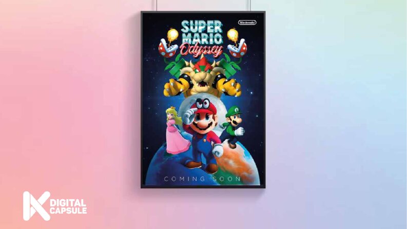 Poster Tasarımı Proje Örneği - Super Mario Odyssey