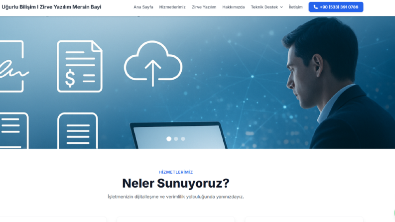 Bilişim Firması İçin Örnek Admin Panelli Web Projemiz