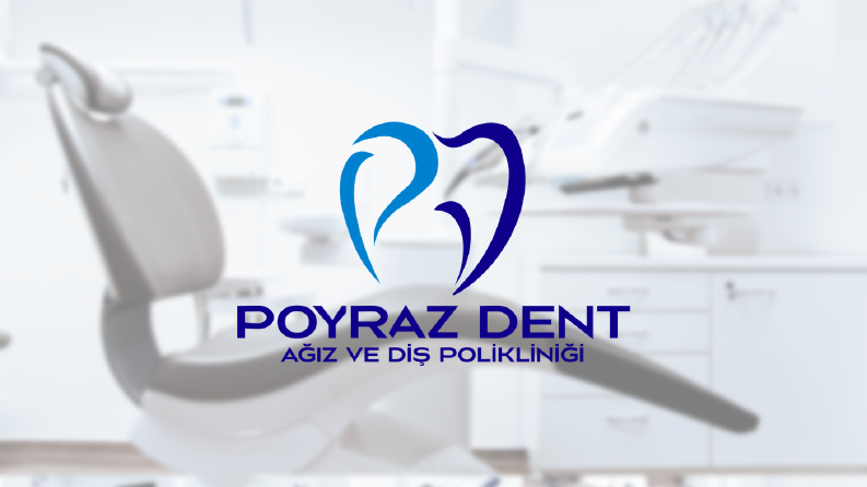 Poyraz Dent logo, kurumsal kimlik, sosyal medya tasarımları.